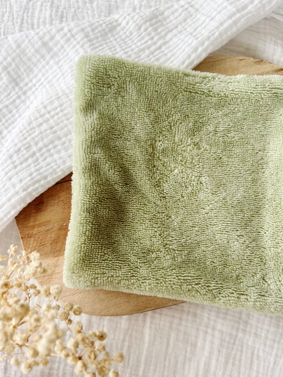 Mini serviette visage double face - Amande