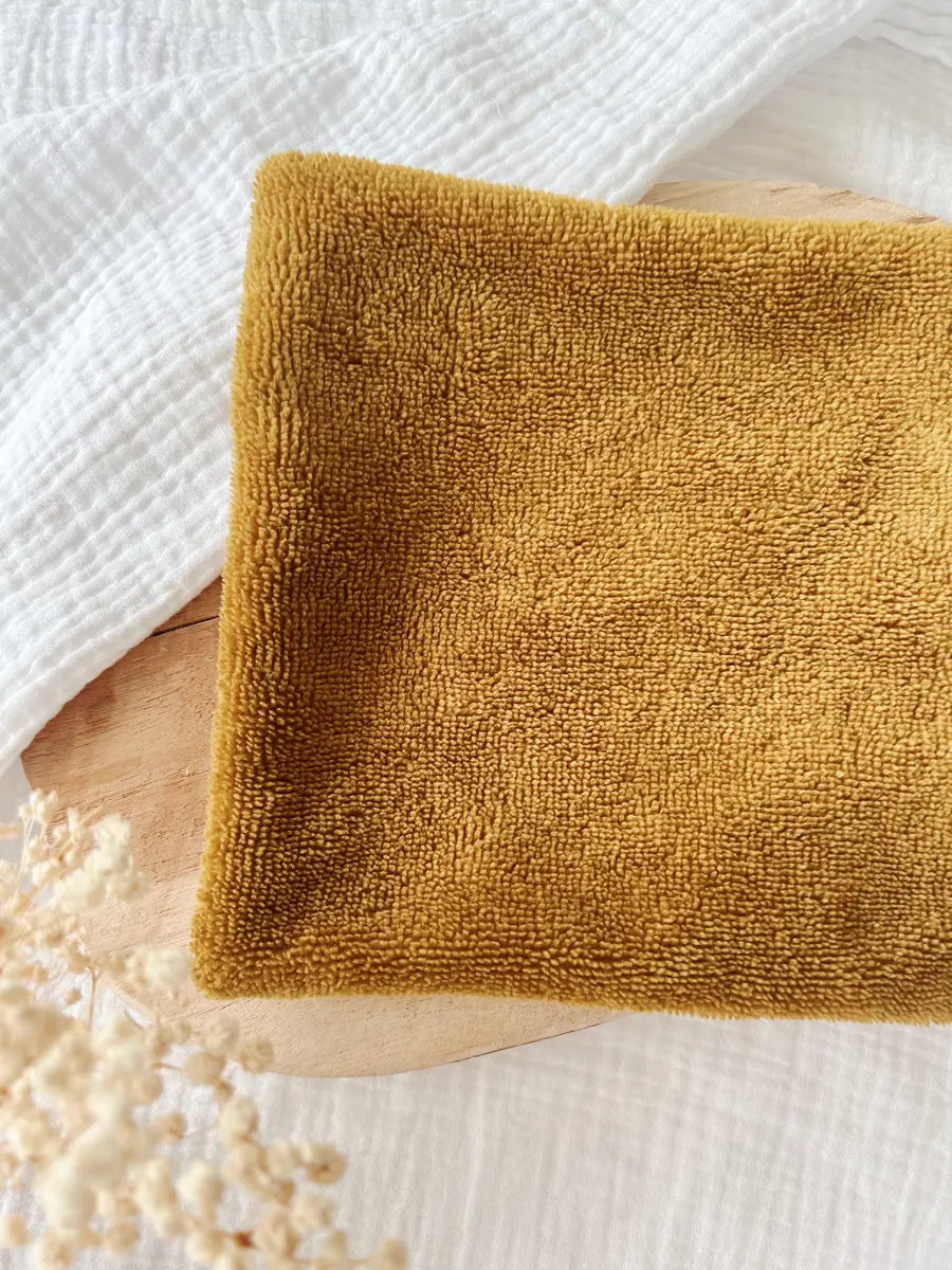 Mini serviette visage double face - Camel