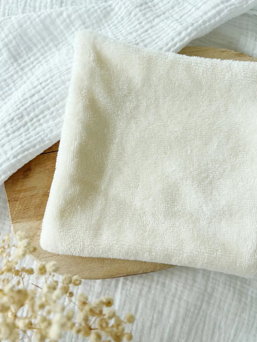 Mini serviette visage double face - Écrue