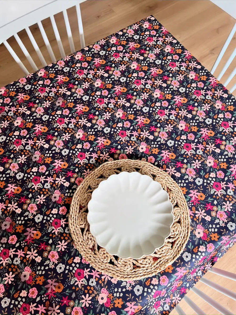 Nappe en coton enduit - Capucine / 145*140