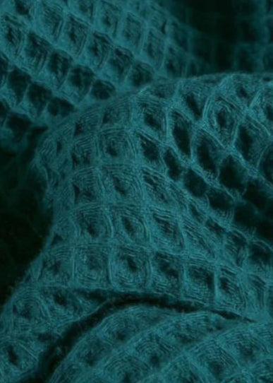 Nid d'abeille bleu paon - 1