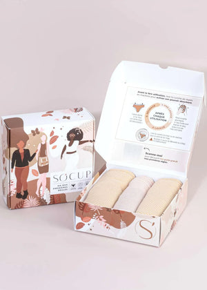 Pack 3 culottes menstruelles de jour pour ado (flux moyen)