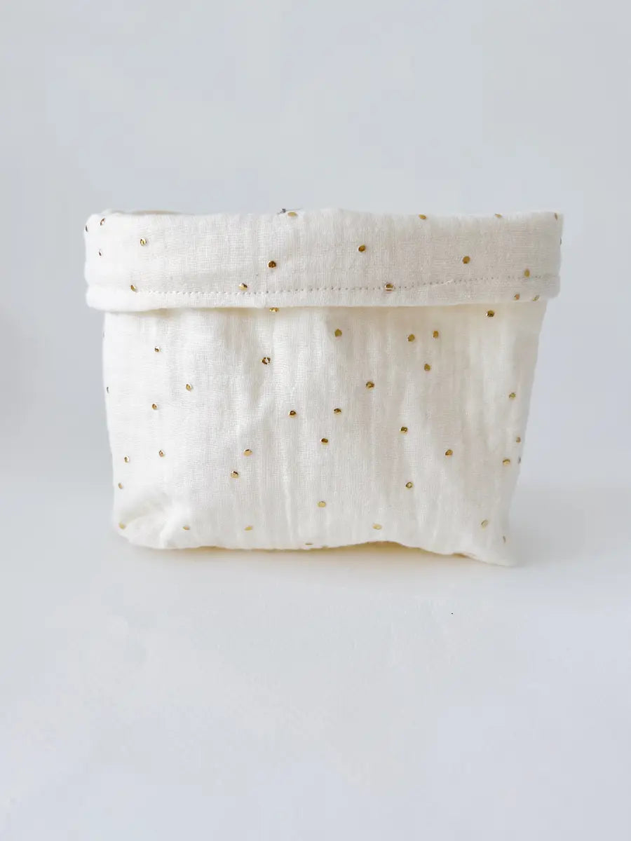 Petite panière en double gaze - Cream