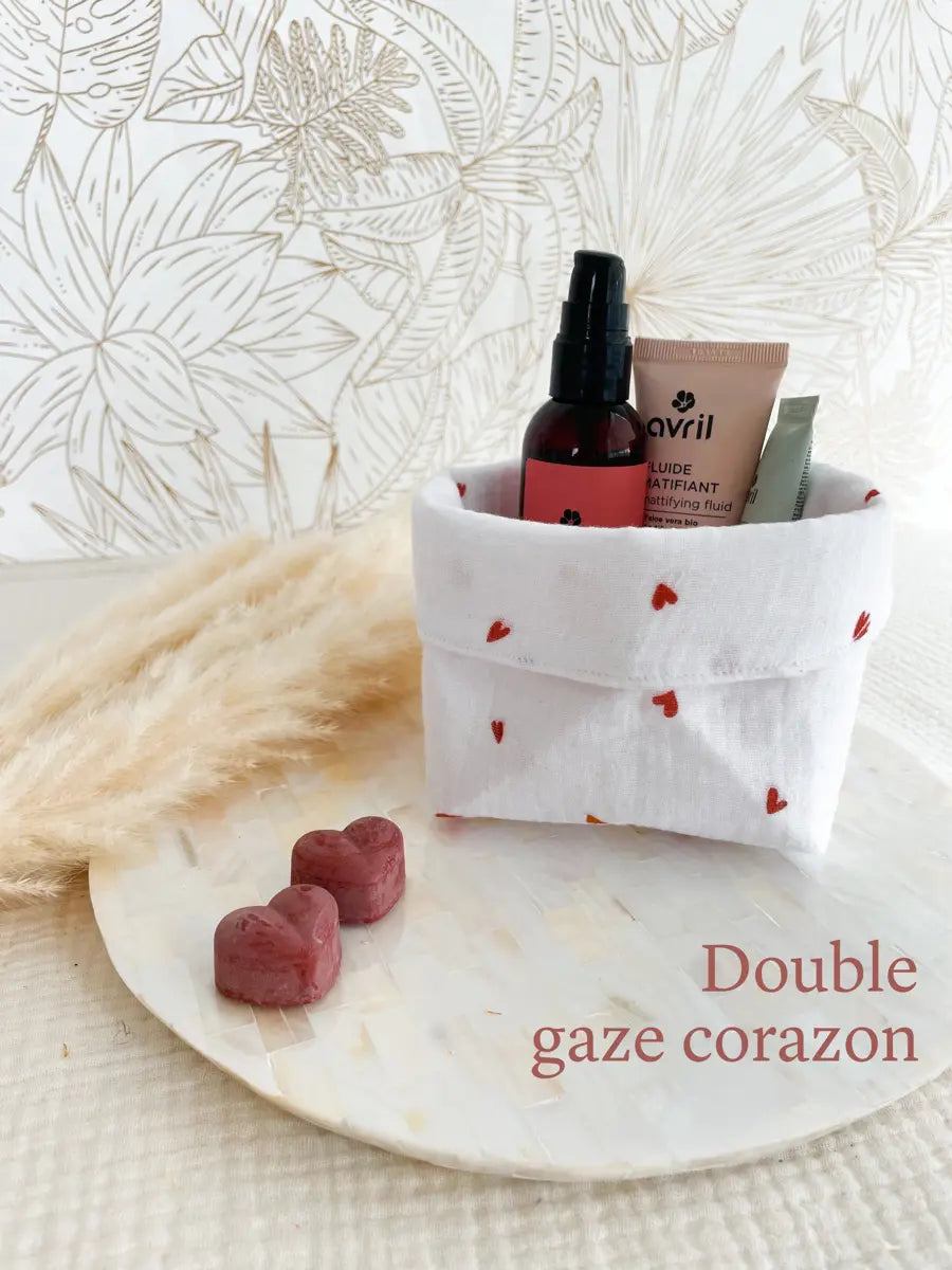 Petite panière en double gaze - Double gaze Corazon