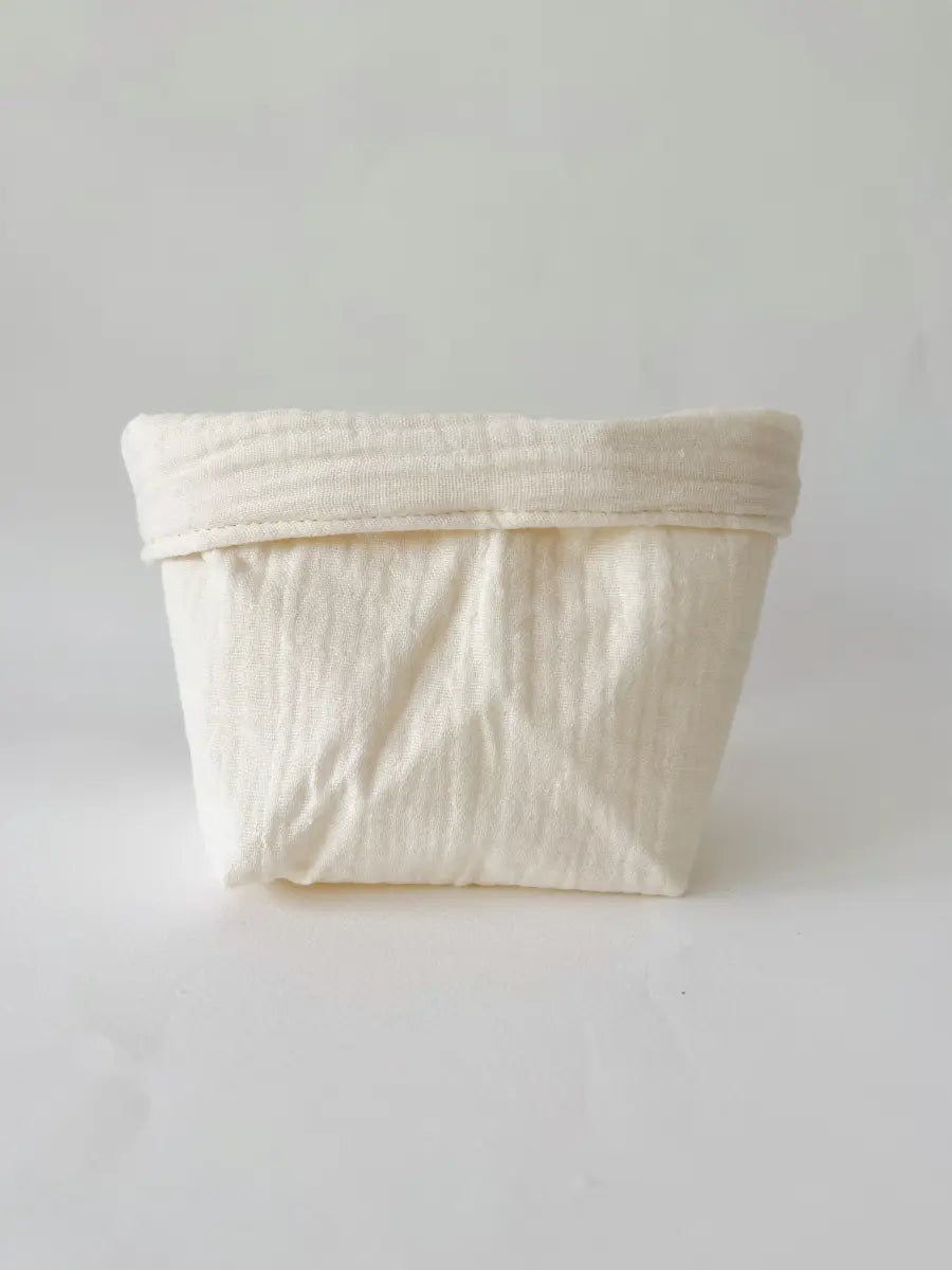 Petite panière en double gaze - Double gaze écru