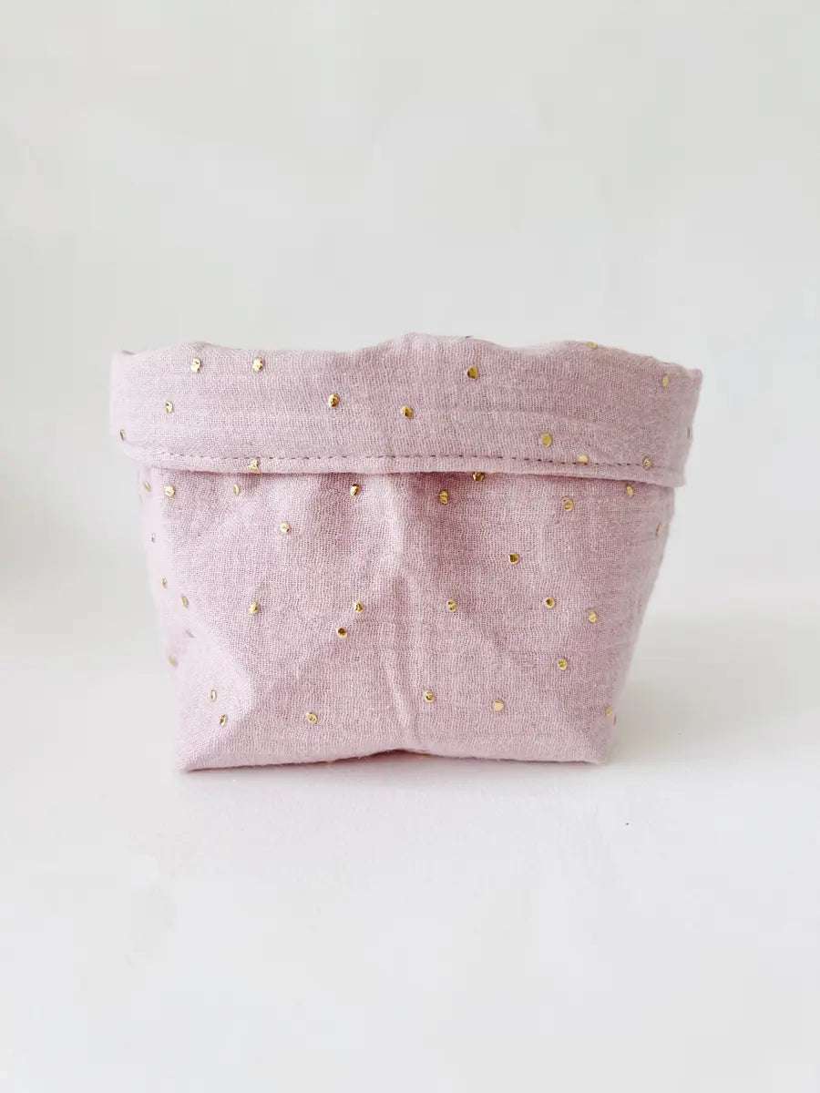 Petite panière en double gaze - Lila