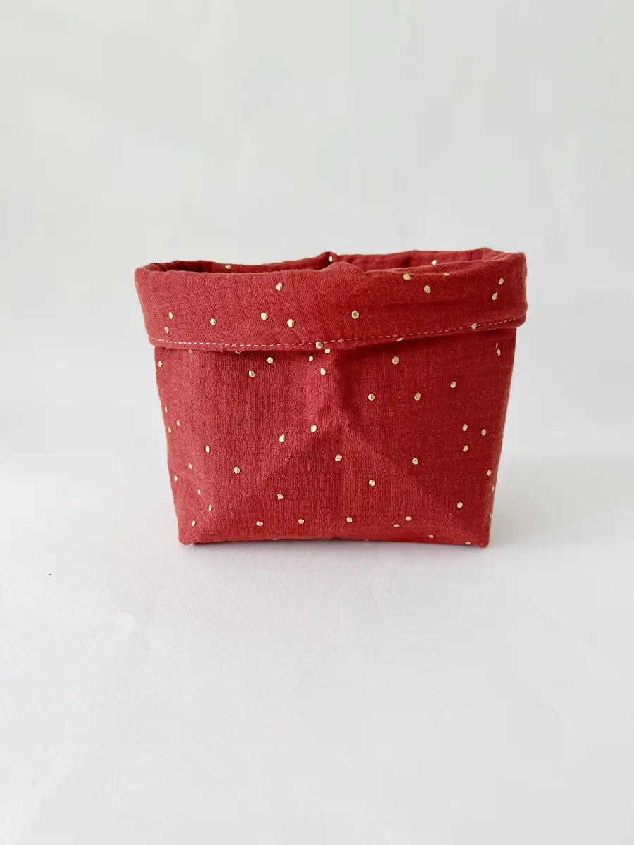 Petite panière en double gaze - Marsala