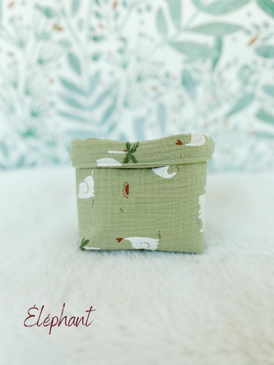 Petite panière en tissu enfant - Éléphant