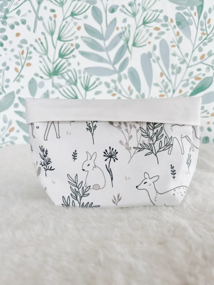 Petite panière en tissu enfant - Forêt enchantée