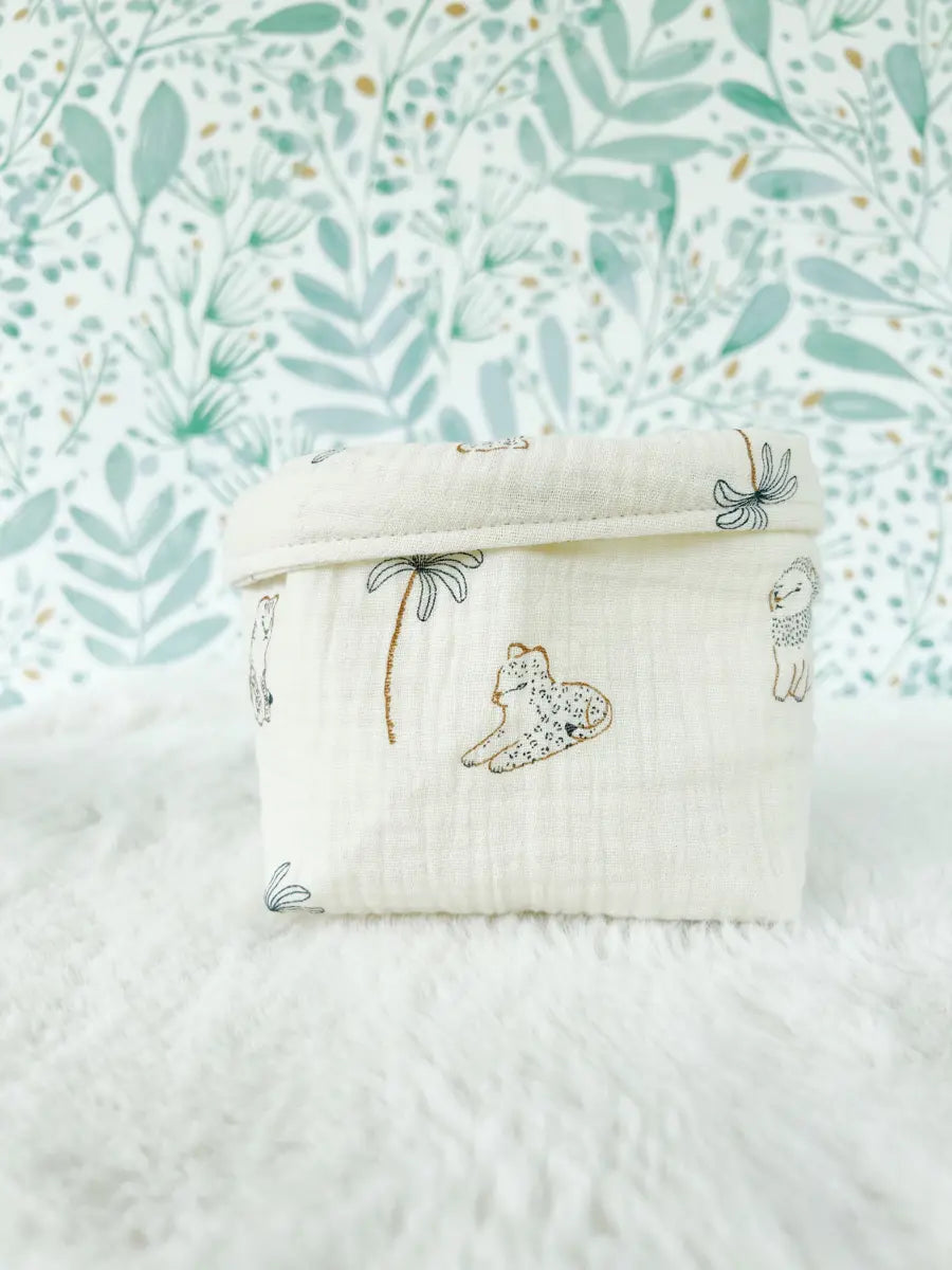 Petite panière en tissu enfant - King forest