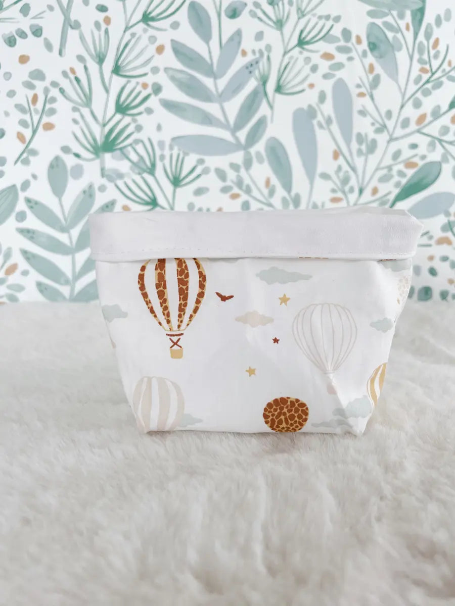 Petite panière en tissu enfant - Montgolfière