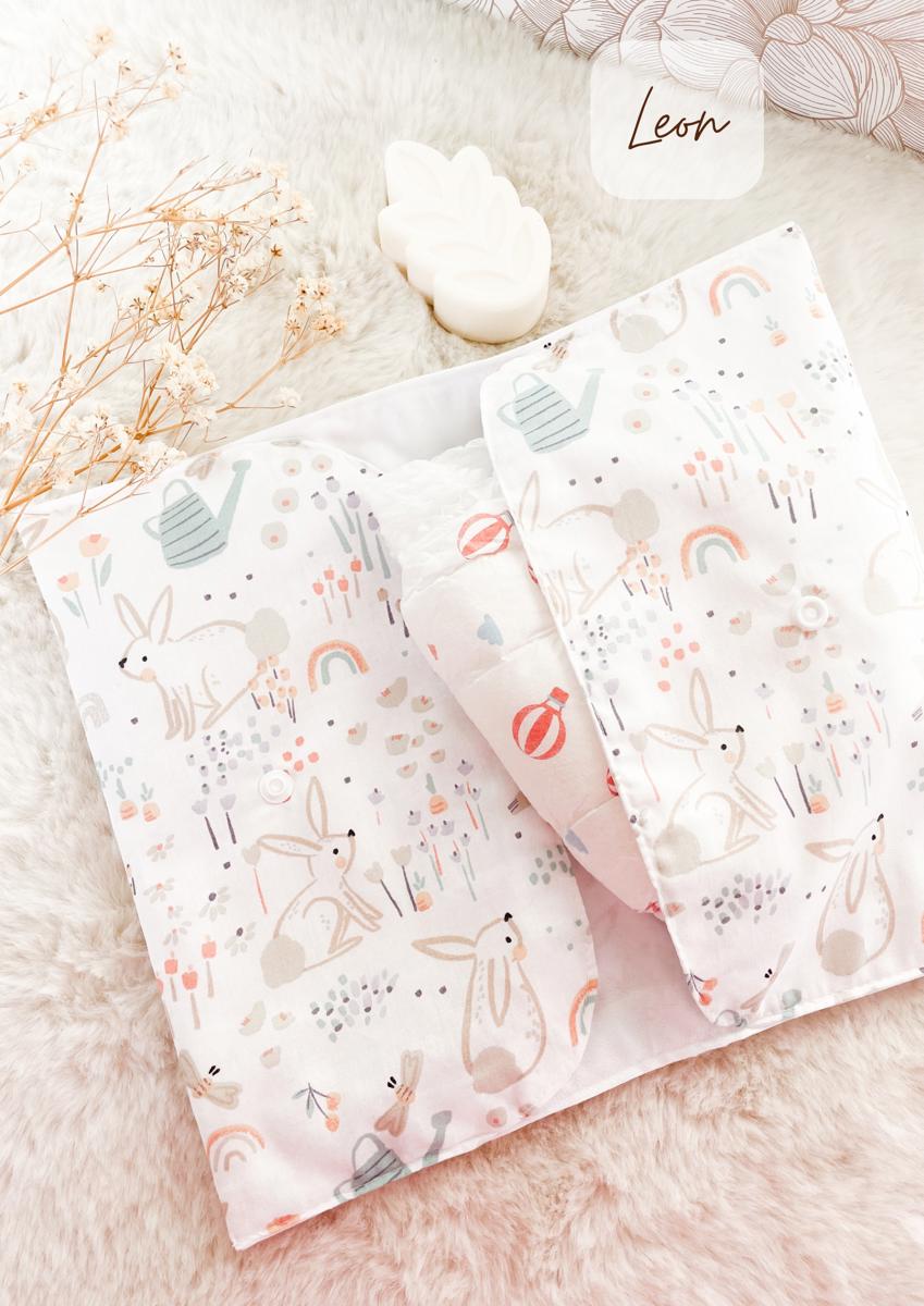 Pochette à couches et lingettes nomade - Léon