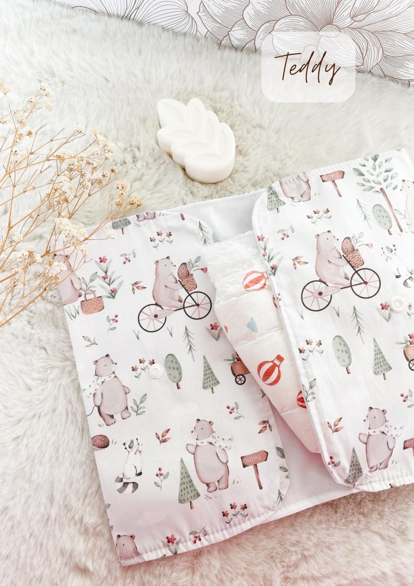 Pochette à couches et lingettes nomade - Teddy