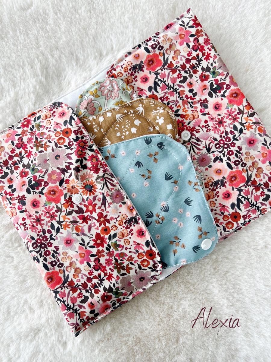 Pochette à culottes menstruelles/serviettes hygiéniques lavables - Alexia
