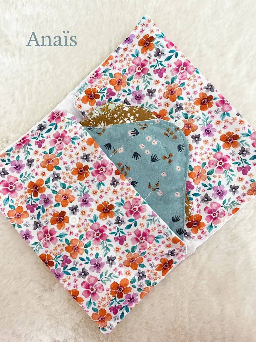 Pochette à culottes menstruelles/serviettes hygiéniques lavables - Anaïs