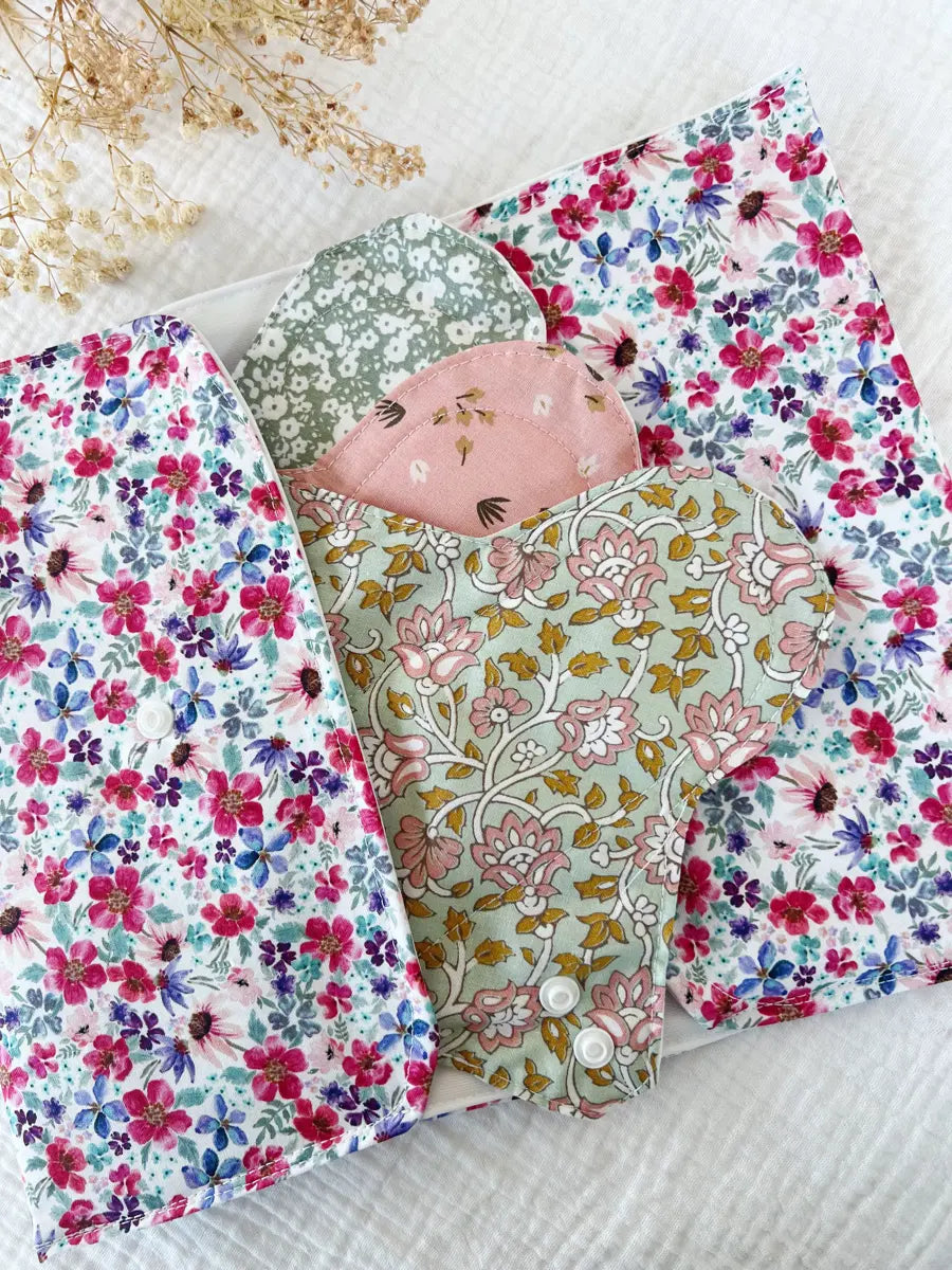 Pochette à culottes menstruelles/serviettes hygiéniques lavables - Bloom