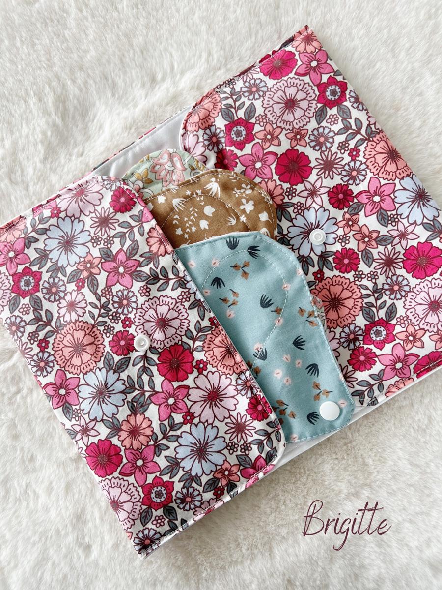 Pochette à culottes menstruelles/serviettes hygiéniques lavables - Brigitte