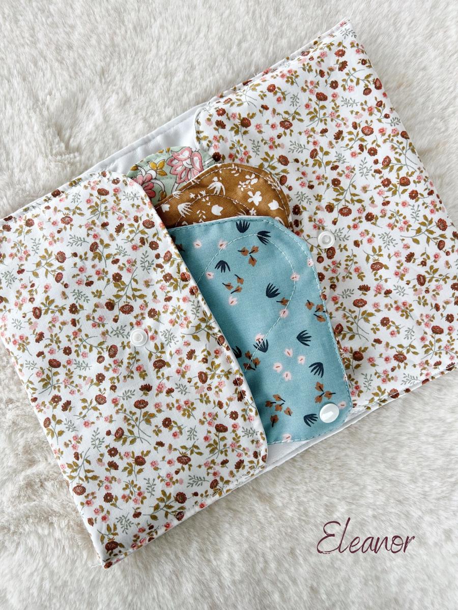 Pochette à culottes menstruelles/serviettes hygiéniques lavables - Eleanore