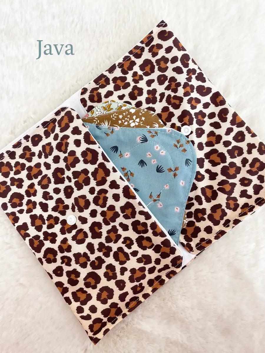 Pochette à culottes menstruelles/serviettes hygiéniques lavables - Java
