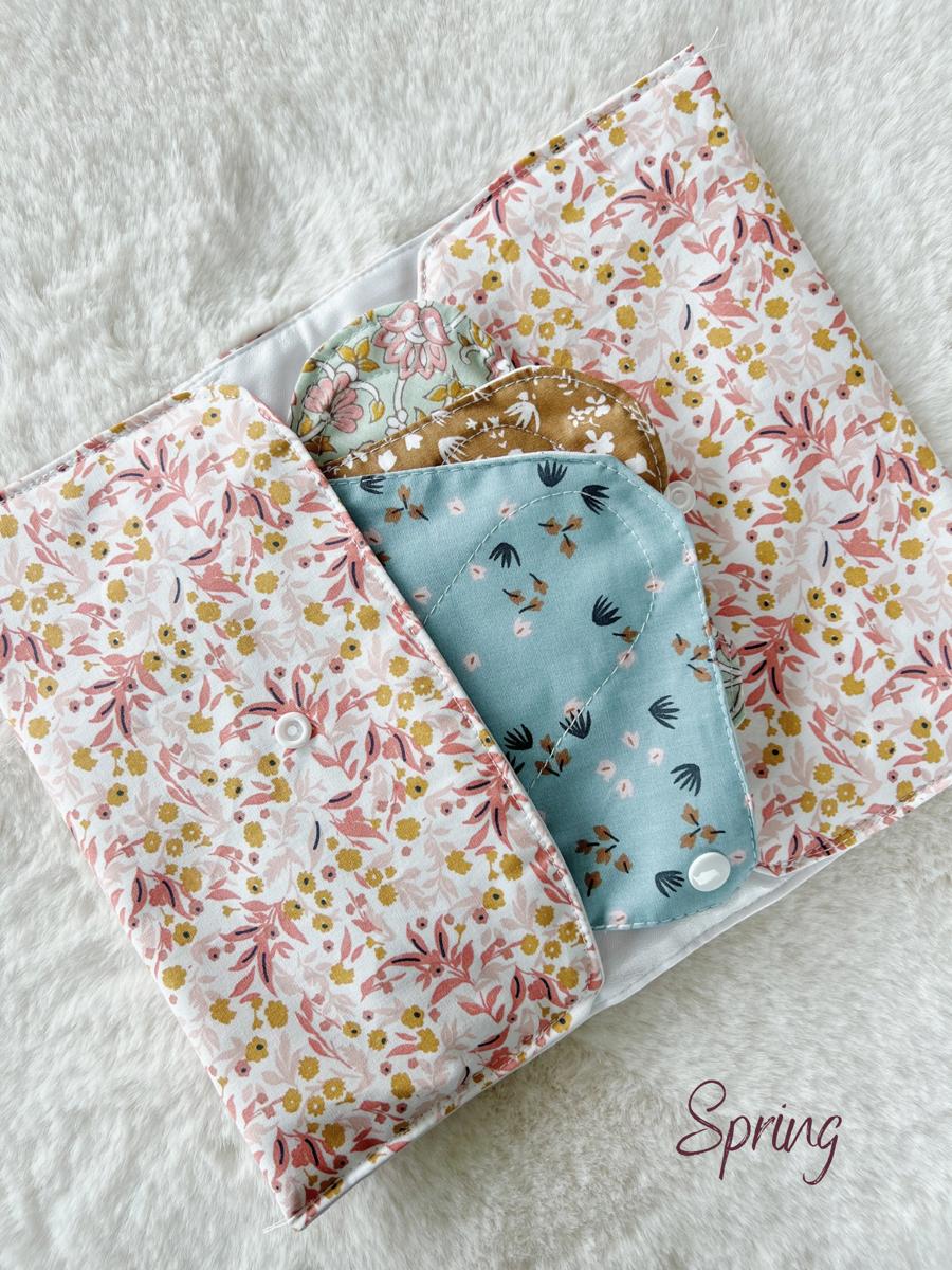 Pochette à culottes menstruelles/serviettes hygiéniques lavables - Spring