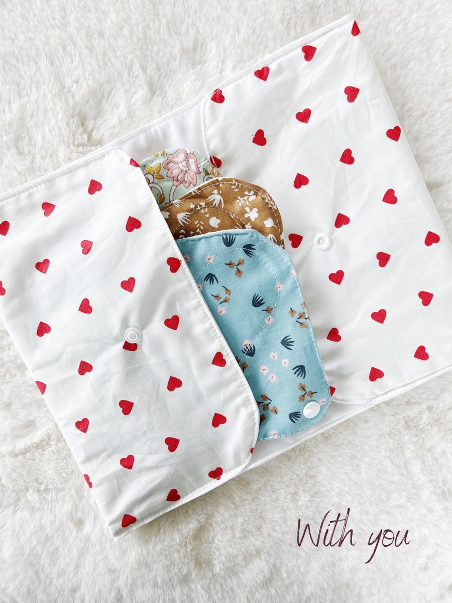 Pochette à culottes menstruelles/serviettes hygiéniques lavables - With you