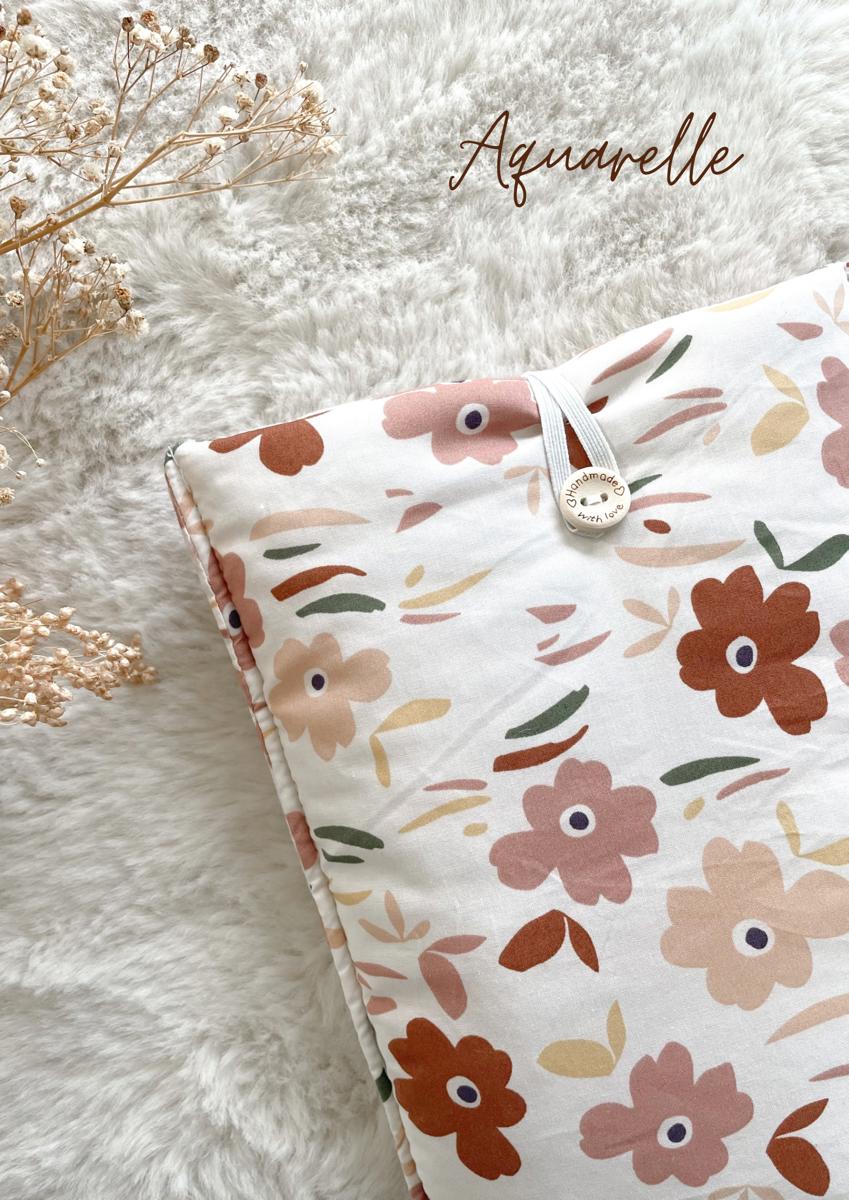 Pochette en tissu pour livre de poche - Pochette pour livre ou liseuse - Aquarelle