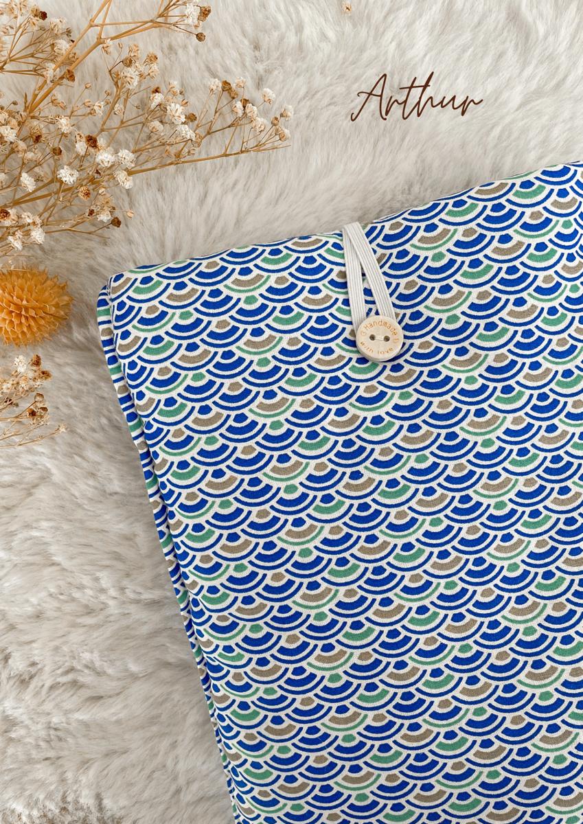Pochette en tissu pour livre de poche - Pochette pour livre ou liseuse - Arthur