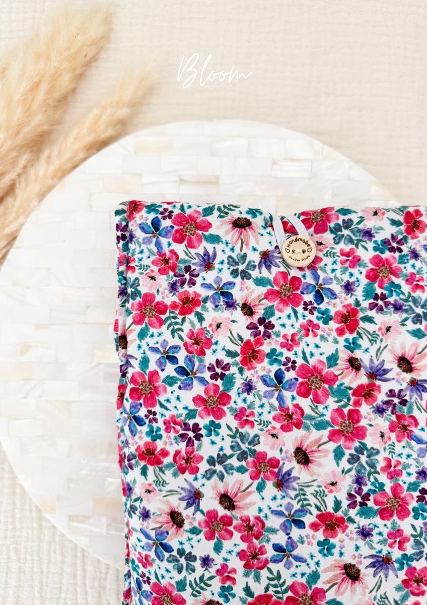 Pochette en tissu pour livre de poche - Pochette pour livre ou liseuse - Bloom