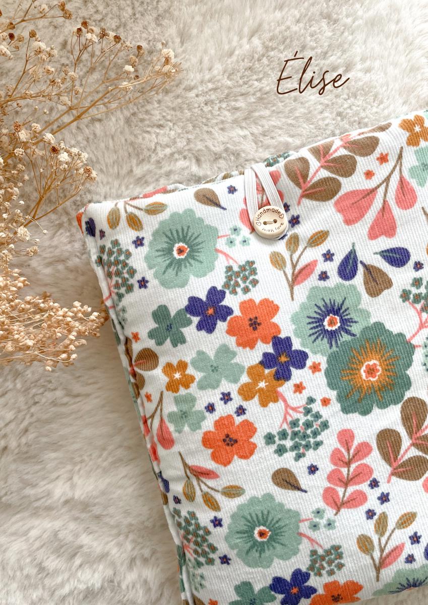 Pochette en tissu pour livre de poche - Pochette pour livre ou liseuse - Elise