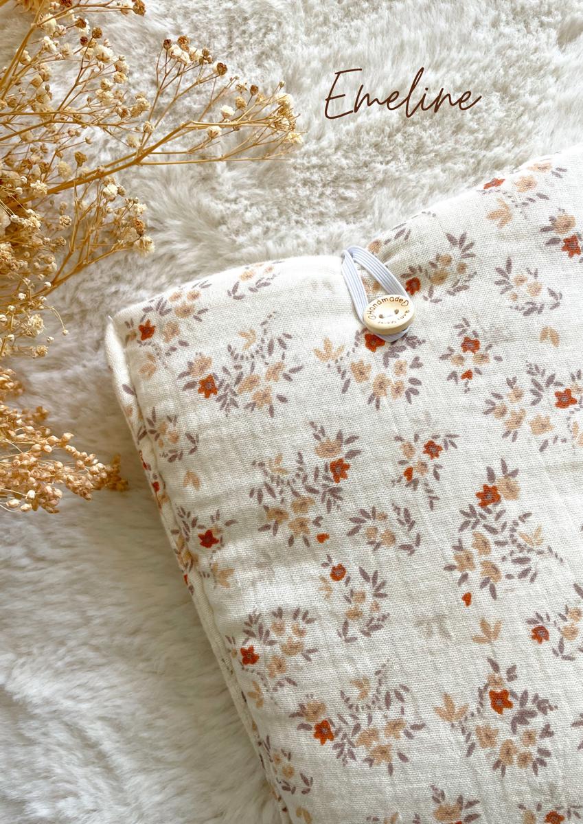 Pochette en tissu pour livre de poche - Pochette pour livre ou liseuse - Emeline