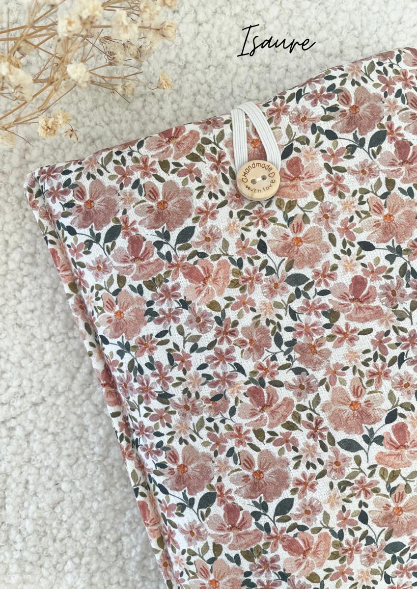 Pochette en tissu pour livre de poche - Pochette pour livre ou liseuse - Isaure