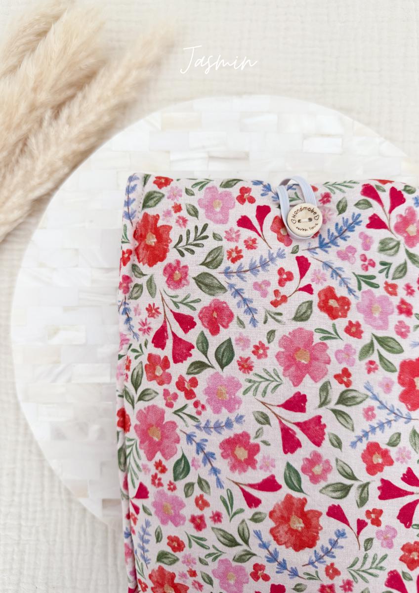Pochette en tissu pour livre de poche - Pochette pour livre ou liseuse - Jasmin