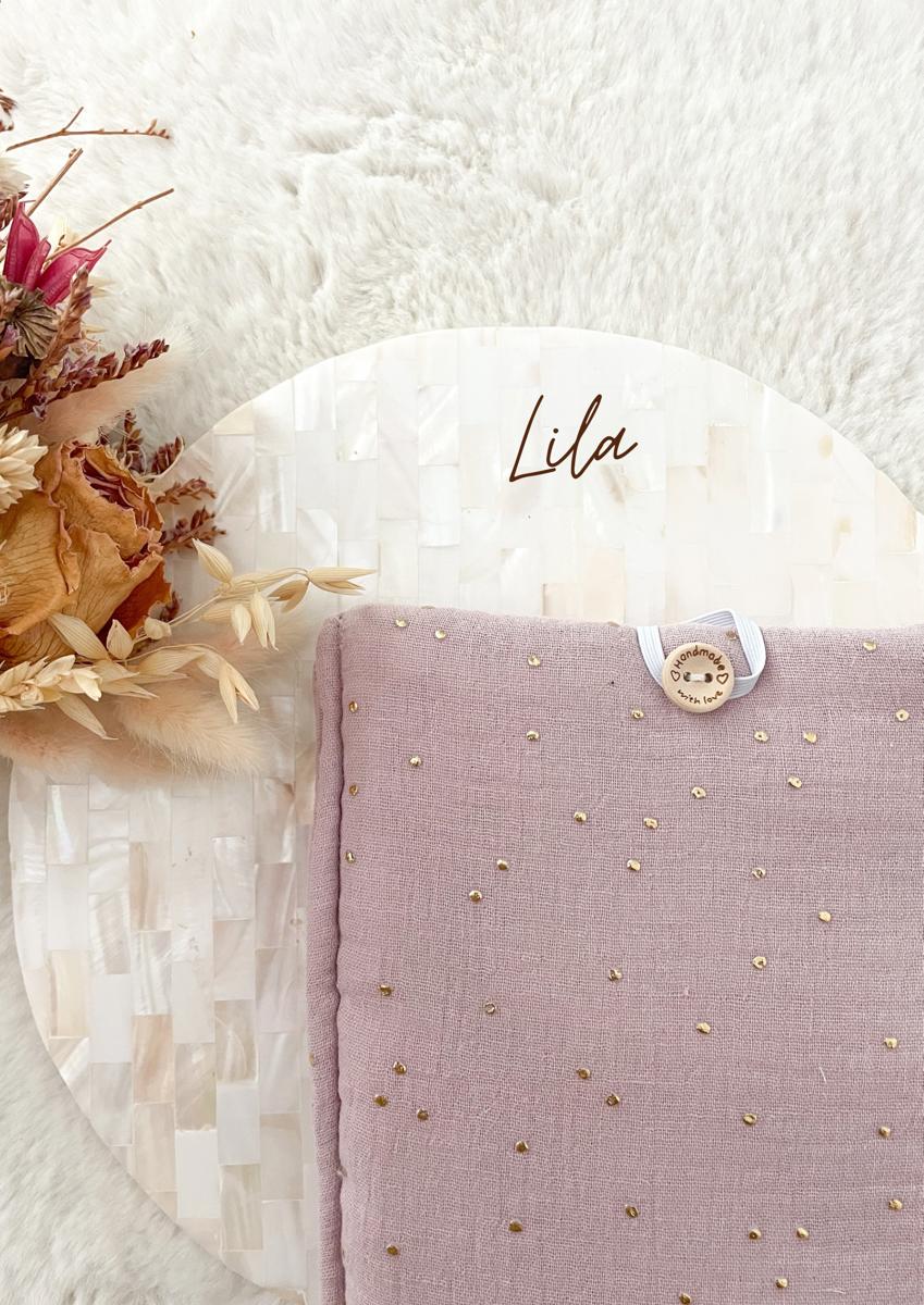 Pochette en tissu pour livre de poche - Pochette pour livre ou liseuse - Lila