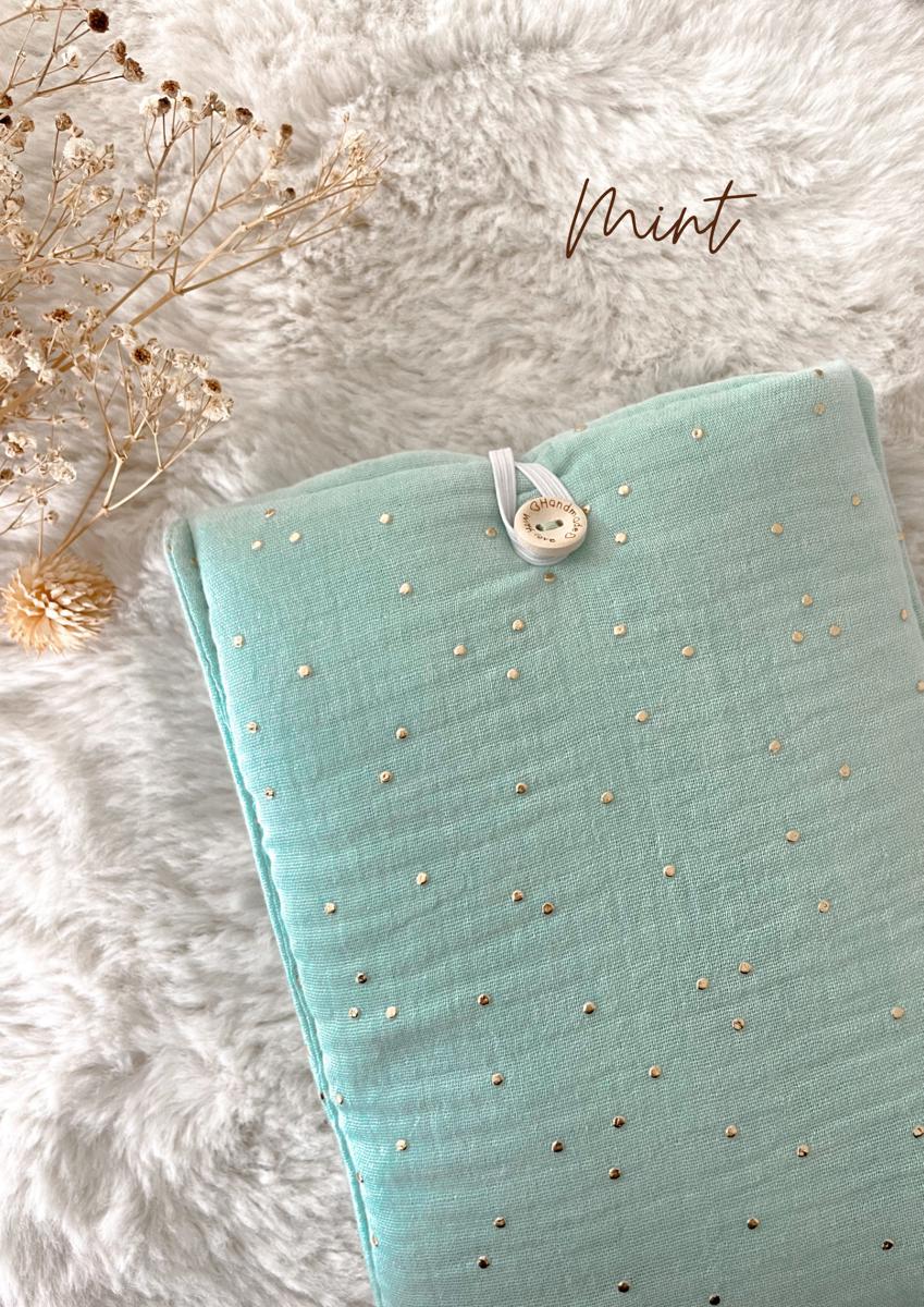 Pochette en tissu pour livre de poche - Pochette pour livre ou liseuse - Mint