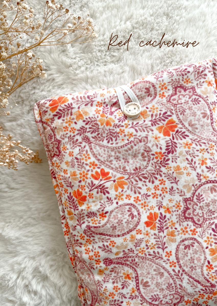 Pochette en tissu pour livre de poche - Pochette pour livre ou liseuse - Red cachemire