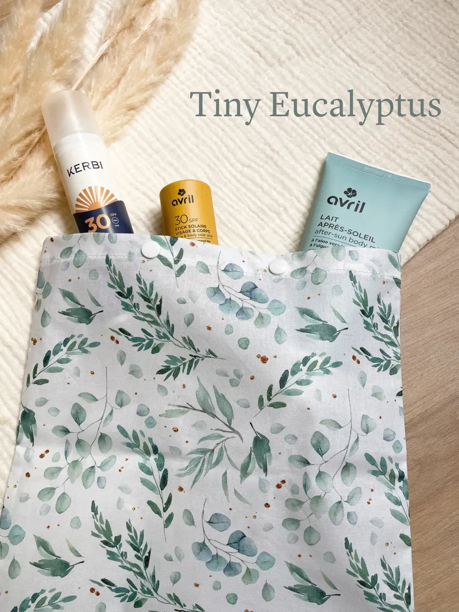 Pochette de rangement imperméable - Tiny eucalyptus