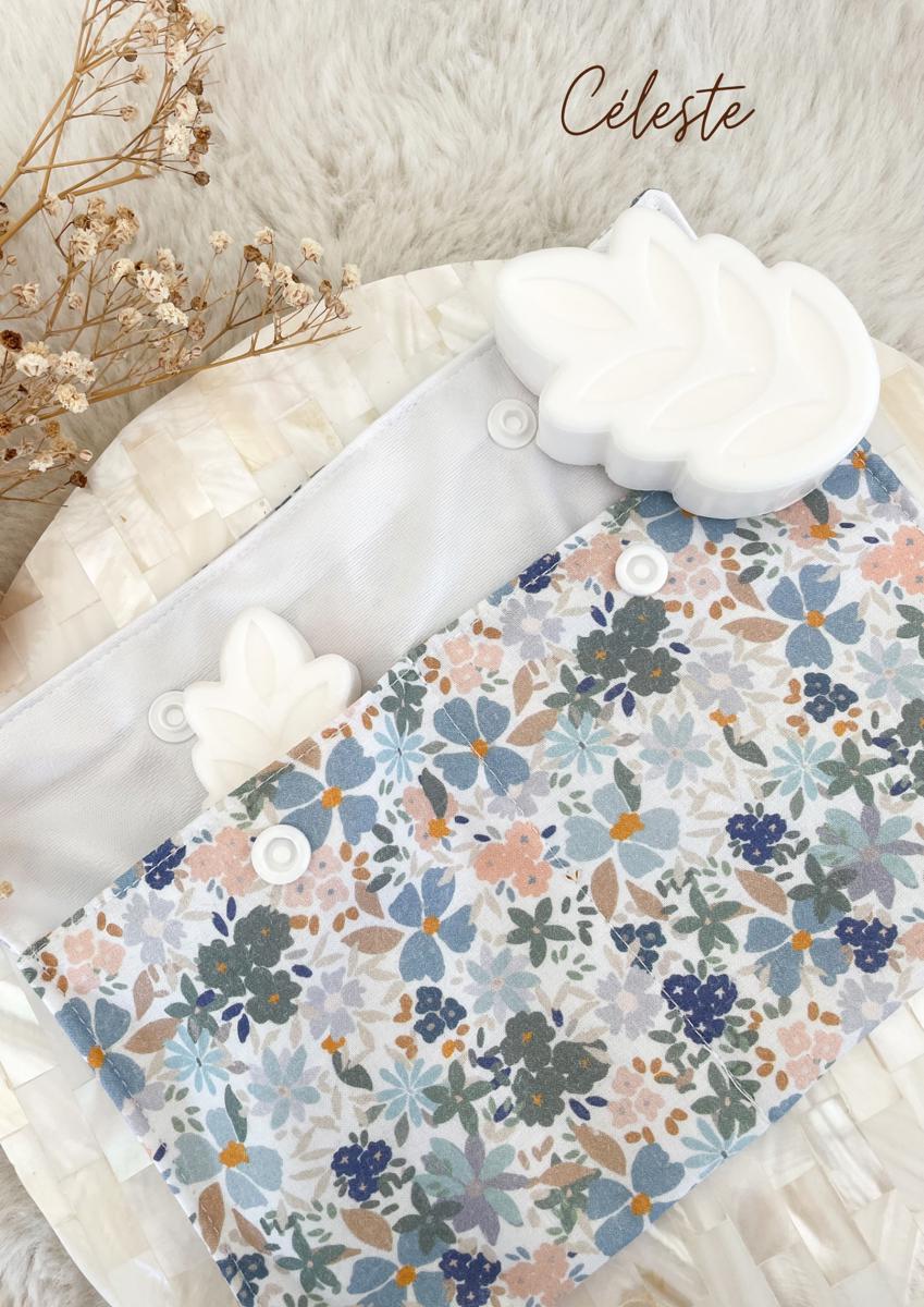 Pochette à savon imperméable grand format - Céleste