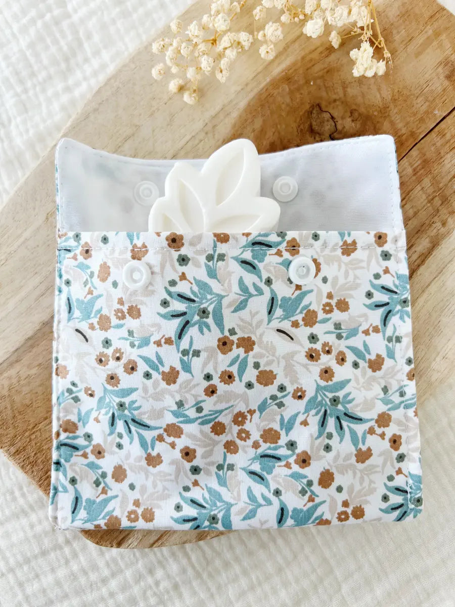 Pochette à savon imperméable petit format - Blue spring