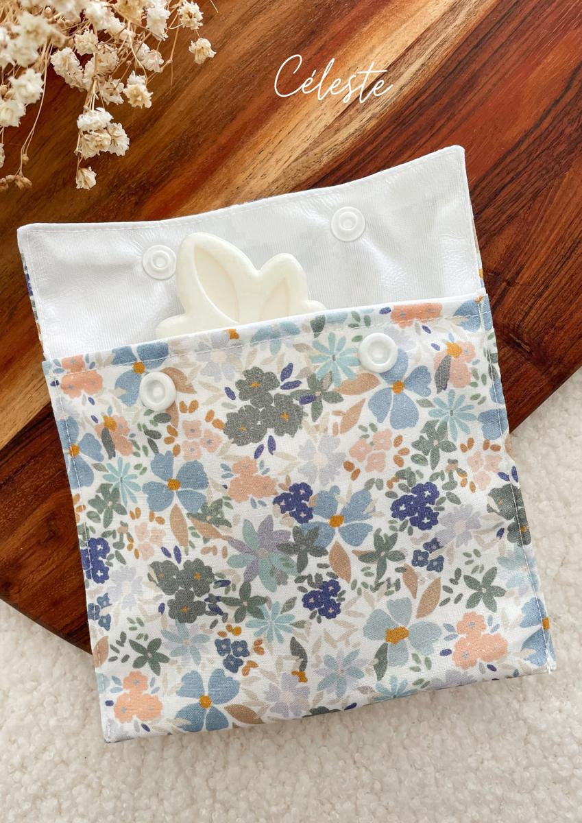 Pochette à savon imperméable petit format - Céleste