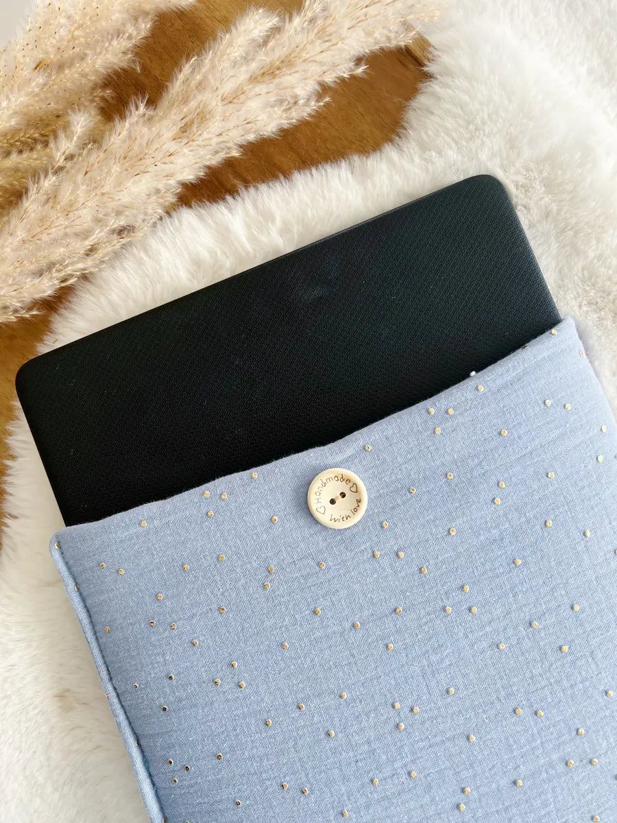 Pochette pour ordinateurs (max 17" pouces) - Bleu baltique