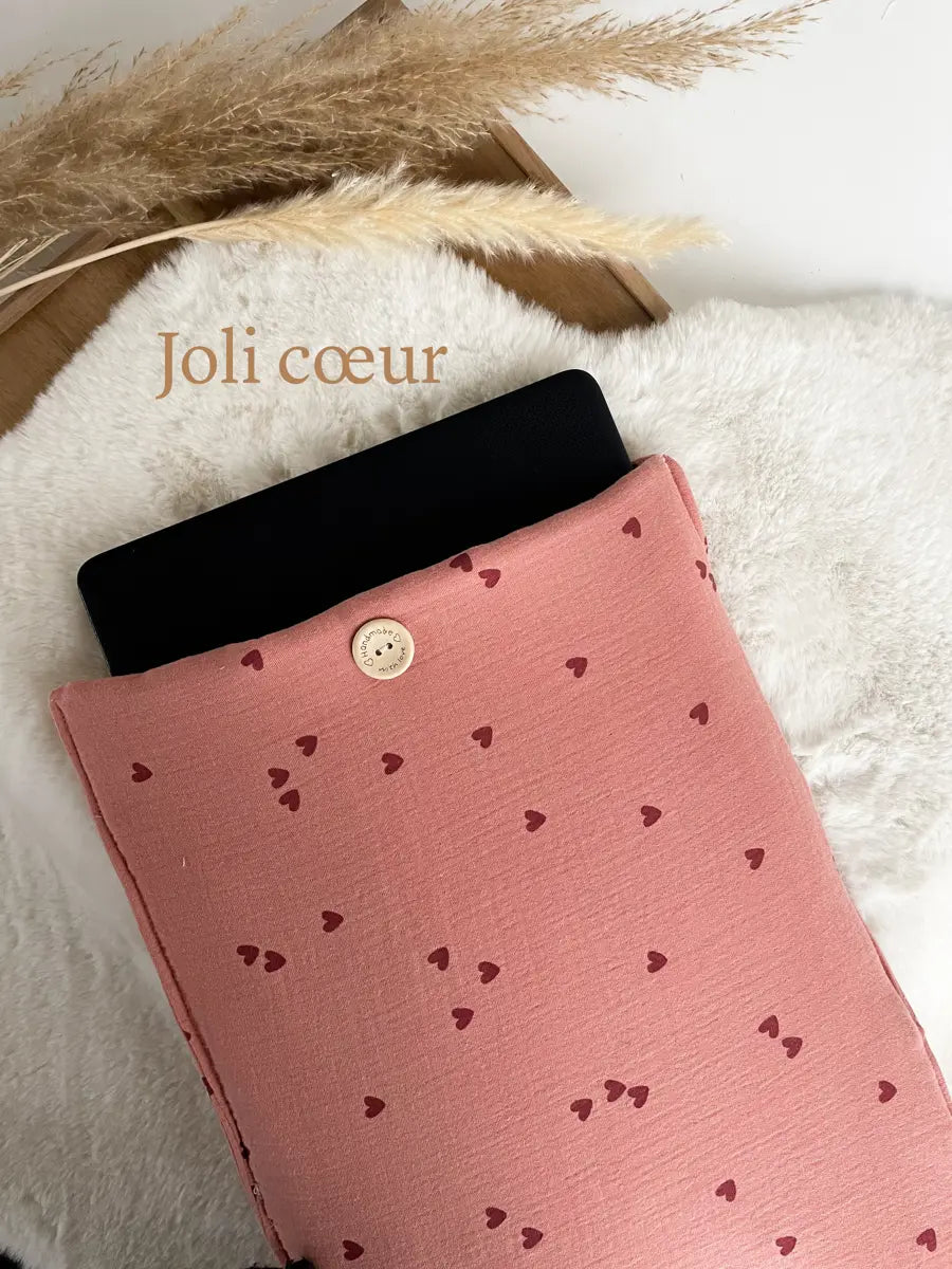 Pochette pour ordinateurs (max 17" pouces) - Joli cœur