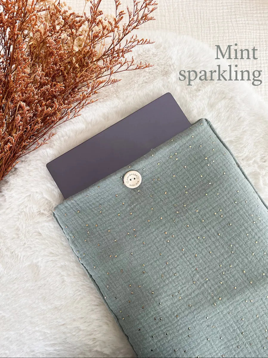 Pochette pour ordinateurs (max 17" pouces) - Mint sparkling