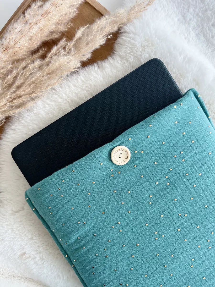 Pochette pour ordinateurs (max 15'6 pouces) - Emeraude