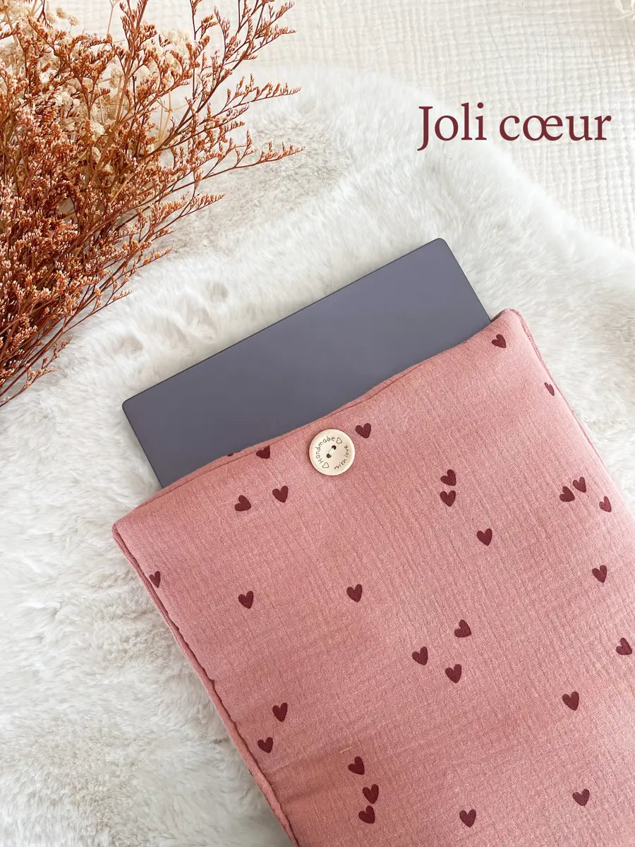 Pochette pour ordinateurs (max 15'6 pouces) - Joli cœur