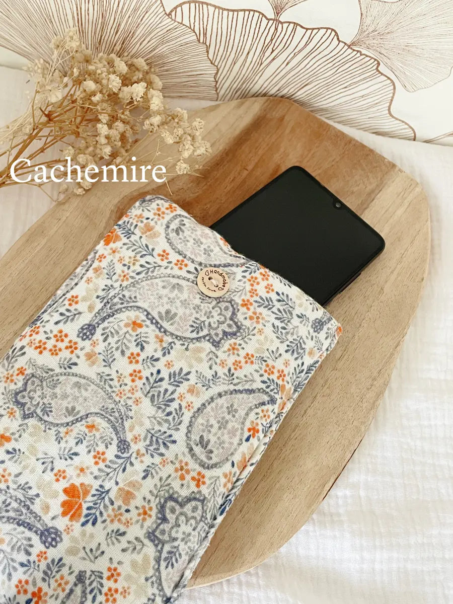 Pochette pour téléphone portable (max. 8,5cm de largeur) - Cachemire