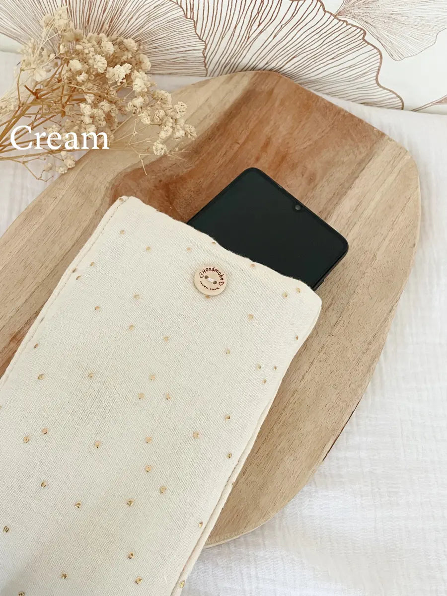 Pochette pour téléphone portable (max. 8,5cm de largeur) - Cream
