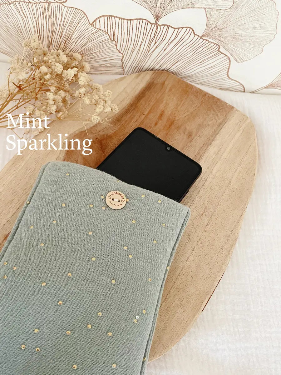 Pochette pour téléphone portable (max. 8,5cm de largeur) - Mint sparkling