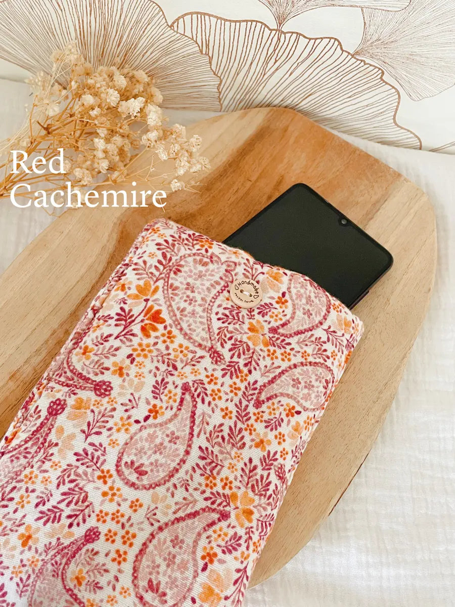 Pochette pour téléphone portable (max. 8,5cm de largeur) - Red cachemire