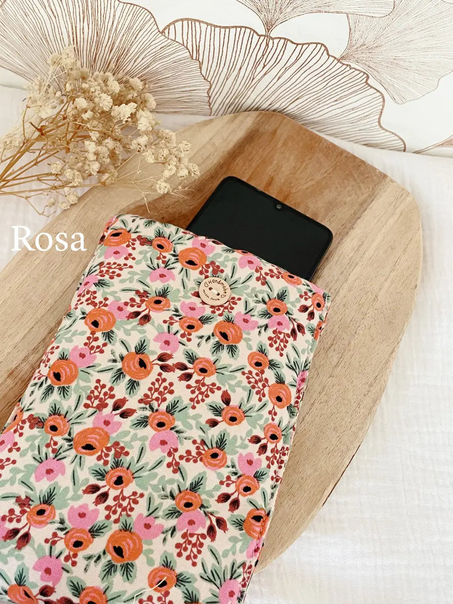 Pochette pour téléphone portable (max. 8,5cm de largeur) - Rosa *