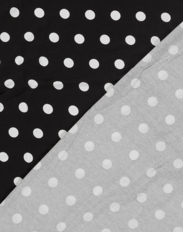 Viscose noire à pois